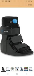 lot 31009 image: United Ortho USA14115 Short Air Cam Walker Fracture Boot, Medium, Black