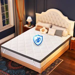 lot 31038 image: Glendan Firm Mattress Topper Queen 3 Inch High Density Bed Topper - Extra Support Foam for Back Pain Relief - Breathable Washable Cover with Anti-Slip Straps - CertiPUR-US Oeko-Tex Certified 80x60