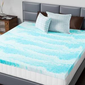 lot 32001 image: DUMOS Mattress Toppers Memory Foam Full, 4 Inch Thick Bed Topper Pad Cooling Gel Infused Soft Comfy Breathable for Sleeper Sofa Couch RV Camper, CertiPUR-US Certified, Blue