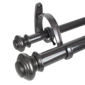 lot 32021 image: Decopolitan Urn Telescoping Double Drapery Rod Set, 36-72, Bronze -