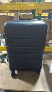 lot 32022 image: Black Hard Shell Carry-On Suitcase with Wheels
