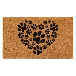 lot 32027 image: Calloway Mills 102142436 Heart Paws Doormat, 24 x 36 NaturalBlack