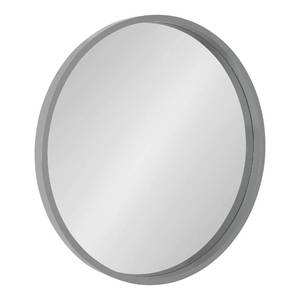 lot 33013 image: Kate and Laurel Travis Round Wood Wall Mirror, 25.6 Diameter, Gray, Modern Wall Decor Accent