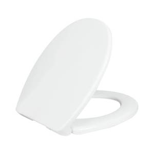 lot 33021 image: LUXE TS1008R Round Comfort Fit Toilet Seat with Slow Close, Quick Release Hinges, and Non-Slip Bumpers (White)