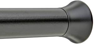 lot 33025 image: Amazon Basics No Drill Easy Install Sturdy Shower Curtain Tension Rod, Adjustable Length, 42-72, Black
