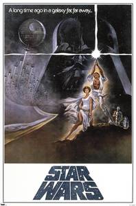 lot 33036 image: Star Wars A New Hope - One Sheet B (No Billing Block) Wall Poster, 34L x 22.4W, Premium Unframed Version