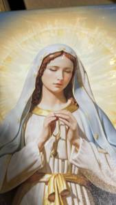 lot 33039 image: Virgin Mary Religious Canvas Print