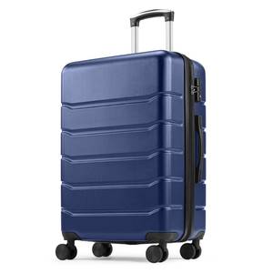 lot 33047 image: Sweetcrispy 25IN Carry on Luggage, Expandable Hard Shell ABS Suitcase with 360° Swivel Wheels, TSA Lock, Lightweight, Navy Blue