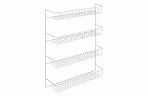 lot 33057 image: ClosetMaid 8033 4-Tier Wall Rack, 18.75 W x 25.75 H x 5 D, White
