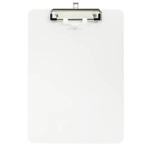 lot 20027 image: Deli Plastic Clipboard, Clipboards with Low Profile Clip, Standard A4 Letter Size Clipboard for Office, Nurses, Students, and Women, Size 12.4 �9 Inch, White - Retail $6