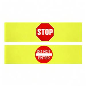 lot 20031 image: Weysat 50 x 12 Inch Door Guard Stop Banner Stop Sign Strip Do Not Enter Sign Wandering Prevention Aid for Dementia Patients (Yellow) - Retail $13