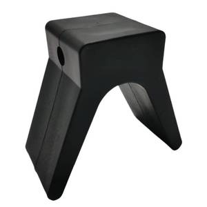 lot 20054 image: Haokixin V-Shape Boat Trailer Bow Stop, 2 Width 4 V-Span Rubber Bow y Block, V-Style Trailer Roller Rubber Stoppers for Boats, 12 inch Mounting Holes (Non Marking Polyurethane) - Retail $9