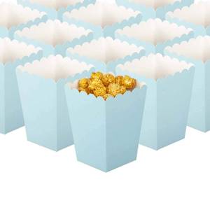 lot 20055 image: GAKA Baby Blue Popcorn Boxes Mini Paper Popcorn Boxes Set Of 36 Cardboard Container��For Party Supplies - Retail $13