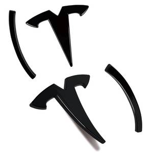lot 20062 image: Kasato Model 3 Front TrunkRear Trunk Logo Sticker Cover Emblem Badge Decals 2PCSSet for Model 3 Accessories(Gloss Black) - Retail $438
