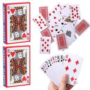 lot 20073 image: Ouligay Large Playing Cards 2 Pack Decks of Card Red Poker Cards for Texas Holdem Poker Go Fish and More CardGames, Playing Card Set, Party Favor for Boys and Girls, 2.3 Inch X 3.3 Inch - Retail $6