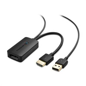 lot 20080 image: Cable Matters HDMI to DisplayPort Adapter (HDMI to DP Adapter) with 4K Video Resolution Support - Retail $32