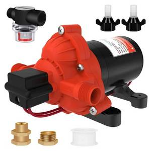 lot 20082 image: 33 Series DC RVCamperBoatOff-Grid Fresh Water Pressure Pump, 12V Water Diaphragm Self Priming Pump 4.0GPM 50PSI Marine 12 Volt Dc Demand Fresh - Retail $50