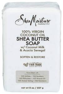 lot 20125 image: SheaMoisture SHEA MOISTURE 100% Virgin Oil Butter Soap,Coconut,8 Oz (U-BB-2690) - Retail $12