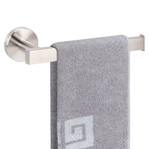 lot 20128 image: NearMoon Square Hand Towel HolderTowel Ring, Premium SUS304 Stainless Steel Hand Towel Bar Rustproof Wall Mounted Towel Rack for BathroomKitchen, Contemporary Style Bath Accessory (Brushed Nickel) - Retail $8