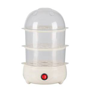 lot 20132 image: KOMBABE 3-Tier Electric Egg Cooker with Automatic Shut-Off �� Compact Steamer for HardSoft Boiled Eggs, Chicken & Breakfast Foods, Includes Spoon (White) - Retail $17
