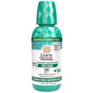 lot 20136 image: GuruNanda Fresh Breath Mouthwash, ADA-Accepted, Alcohol & Fluoride-Free, Sodium Chlorite, Essential Oils & Vitamins, 12-Hrs Fresh Breath, Wild Mint, 16 oz - Retail $8