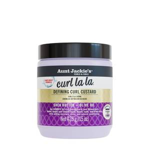 lot 20141 image: Aunt Jackies Curl La La, Lightweight Curl Defining Custard, Enriched with Shea Butter & Olive Oil, Basic, 15 Ounce - Retail $6