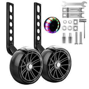 lot 20152 image: Training Wheels, Wider Flash Kids Bike Training Wheels for 12 14 16 18 20 Inch Single Speed & Variable Speed Bicycle Heavy Duty Rear with Stabilizers Mounted Kit - Retail $17