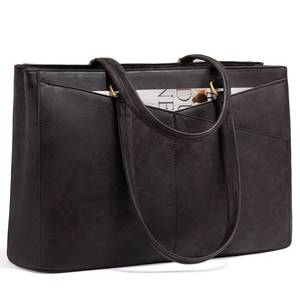 lot 20163 image: LOVEVOOK Laptop Bag for Women,15.6 Inch Laptop Tote Bag for Women,Vintage Leather Work Tote Bags Computer Business Teacher Bag,Waterproof Office Briefcase - Retail $46