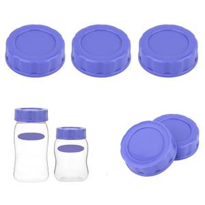 lot 20165 image: 3pcs Baby Bottle Caps Compatible with Pigeon & Lansinoh Bottles, Travel and Storage Bottle Lids Covers Replacement (Purple) - Retail $7
