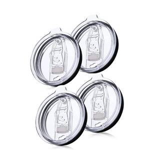 lot 20186 image: LEIOH 4 Pack 20 oz Tumbler Lid, Replacement Lids Compatible for YETI 20 oz Tumbler,Travel Mug,Spill Proof Splash Resistant Silicone Sliding Covers,Straw Friendly, BPA Free - Retail $9