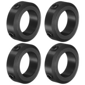 lot 20199 image: uxcell 4pcs Set-Screw Collars 20mm Bore, 1045 Steel Shaft Collars, 32mm OD, 10mm Width Axle Collar Clamp for Linear Rod Shaft Guide - Retail $13