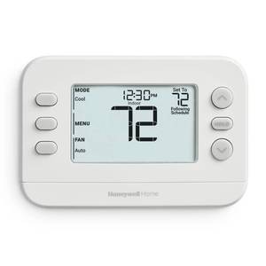 lot 20203 image: New Honeywell Home Programmable Thermostat, Single-Stage, 1 Heat1 Cool Compatibility, 5-2 Day Schedule, X2P, White, RTH20B - Retail $35