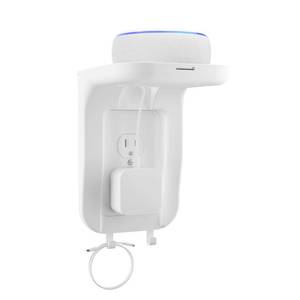 lot 20220 image: Suptek Wall Outlet Shelf, Home Wall Shelf Organizer for Outlets, Perfect for Bathroom, Kitchen, Bedrooms,Ideal for Cell Phone,Speaker up to 20lbs,with Cable Management and Detachable Hooks,White(S3W) - Retail $10