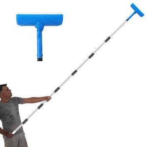 lot 20225 image: Ceiling Paint Roller No Drip Kit,9FT Extension Pole Included �� 10 Inch Ceiling Paint Roller with Shield & Adjustable Head  No Drip, Splatter-Free Roller Brush for Painting Ceilings & Walls - Retail $24