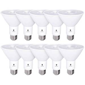 lot 20231 image: 10 Pack PAR30 Outdoor LED Flood Light Bulb 12W 100 Watt Equivalent 900 Lumens Dimmable Waterproof E26 3000K Warm White LED Flood Light Bulbs for Security Led Spotlight Bulb Led Recessed Light Bulbs - Retail $36