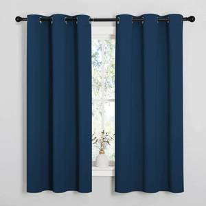 lot 20244 image: NICETOWN Room Darkening Curtains 63 inch Length 2 Panels, Thermal Insulated Grommet Blackout Curtains for Modern Casual Elegant Bedroom Kids Room Theme Decoration (Moroccan Blue, 2 Pieces, W42) - Retail $27