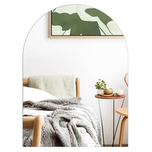 lot 20250 image: QEEYON 16 x 12 inch Arched Bathroom Mirror, High Clear Glass Arch Wall Mirror for Bathroom, Vanity, Living Room, Bedroom, Entryway - Retail $16