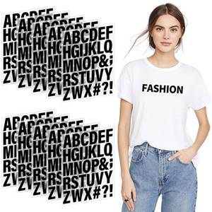 lot 20268 image: 10 Sheets 310 Pieces Iron on Letters for Fabric 1.6 Inch Heat Transfer Vinyl Letters with A-Z Iron on Vinyl Letters Black PU Alphabet Adhesive Stickers for DIY Printing Craft Clothing T-Shirt Jersey - Retail $9