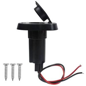 lot 20278 image: Boat Stern Light Socket Base Fit 34 Diameter 2-Prong for Most of The Navigation, All-Round Lights and Flag Pole, 2 Pin Nylon Top Plug-In Bow Light Cap Base Replacement for Marine Boat Anchor - Retail $11