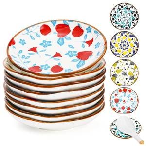 lot 20279 image: Cedilis Set of 6 Ceramic Spoon Rest for Stove Top, 4.7inch Stove Spoon Holder, Heat Resistant Cooking Utensil Rest for Kitchen, Spatula, Ladles, Tong, Coffee Spoons - Retail $16