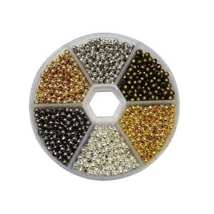 lot 20288 image: Chenkou Craft 1Box 1800pcs Assorted of 6 Sizes Metal Tinny Spacer Beads Jewelry Making Supplies (Mix, 18(3mm)) - Retail $8
