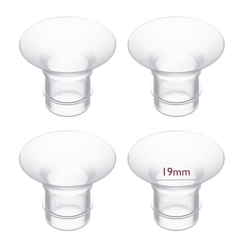 lot 62175 image: Momcozy 19mm 4Count Flange Insert Compatible with 24mm FlangeShield of Most Pumps - Retail $13