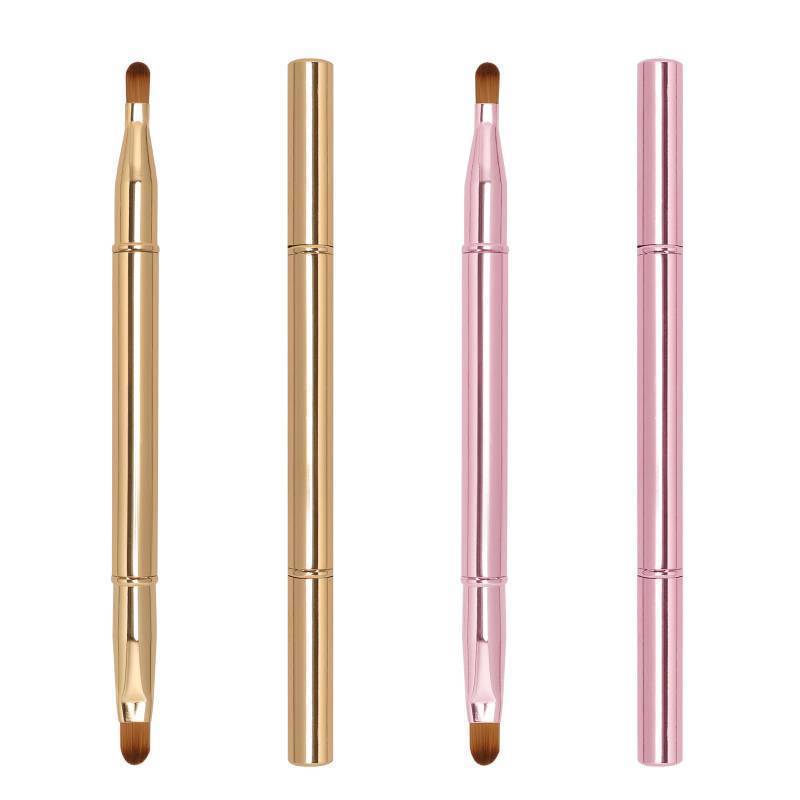 lot 62176 image: Unaone 2 Pack Lip Brush for Lipstick, Dual-Ended Lip Makeup Brush with Lid, Lipstick Brush for Lip Gloss