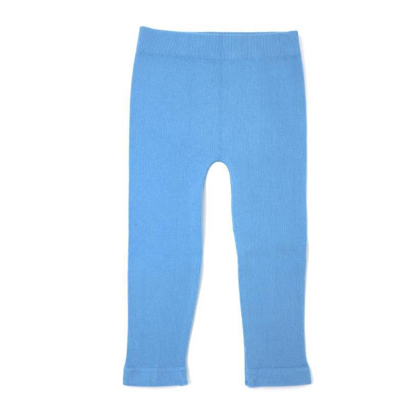 lot 62197 image: Silky Toes Baby Leggings, Toddler Seamless Panty Soft Cotton Knit Pants for Girls and Boys (French Blue, 2-4 Months) - Retail $18