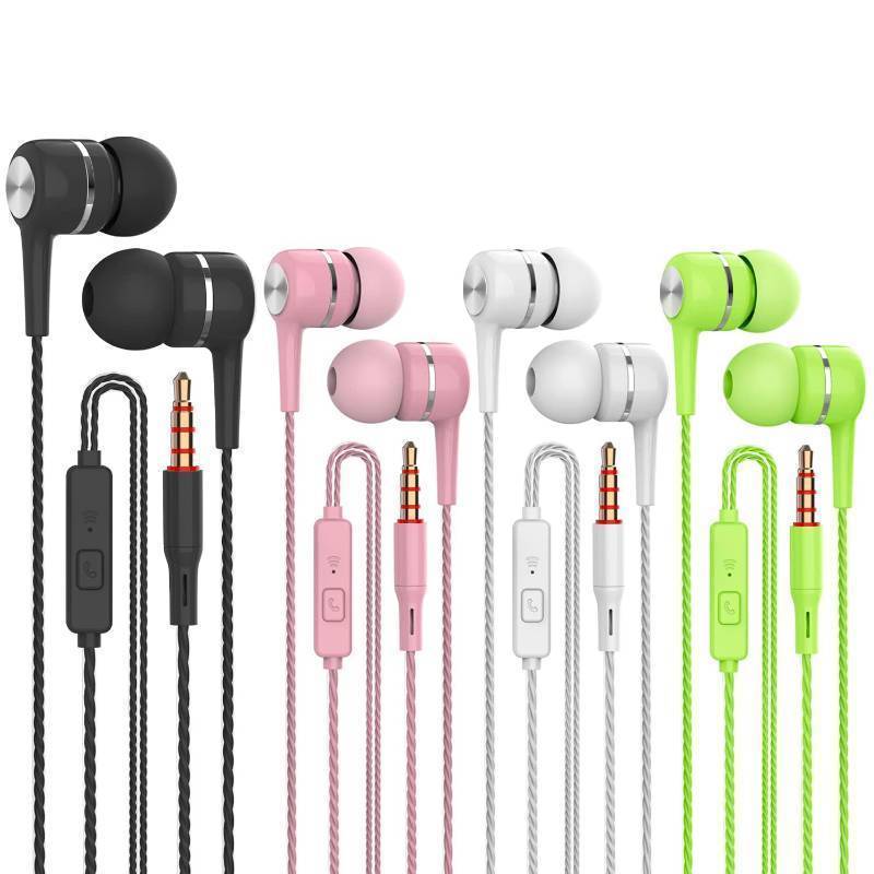 lot 25631 image: 4 Packs Wired Earbuds with Microphone, Earbuds Headphones Tangle Free in Ear Earbud Deep Bass Clear Sound, Noise Isolating, Fits Earphones 3.5mm Jack iPhone iPad Samsung Google Devices