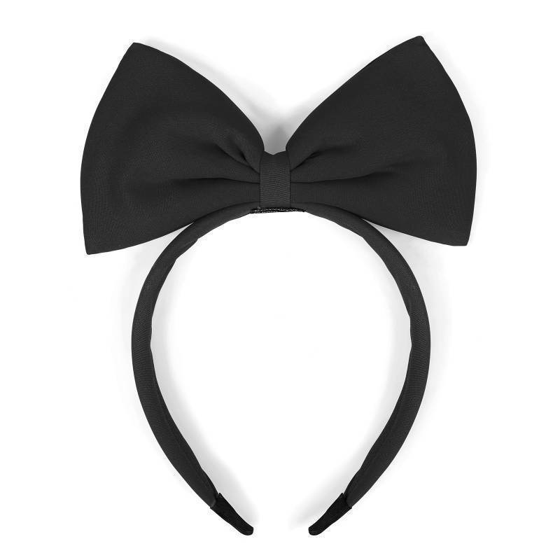 lot 54524 image: Black Bow Headband for Women, Cute Big Bow Headbands Cosplay Costume Hair Accessories, Halloween Christmas Festivals Headdress Headpiece Adults Party Decoration - Retail $10