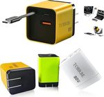 3 in 1 GaN Charger, Scalable 80W Max Fast Charging Block with Retractable Type-C Cable & 2 USB Ports, All-in-One Wall Charger - Retail: $40