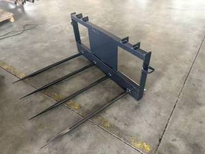 lot 4552 image: Unused 2026 JCT Skid Steer Bale Spear with Quadruple Tines