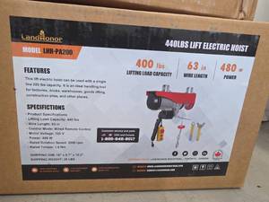 lot 4718 image: LandHonor 440LBS Electric Hoist Model LHR-PA200