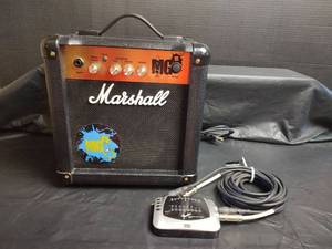 lot 37 image: Marshall MG10 Guitar Amplifier with Fender AX12 Chromatic Auto Tuner and Connecting Cables